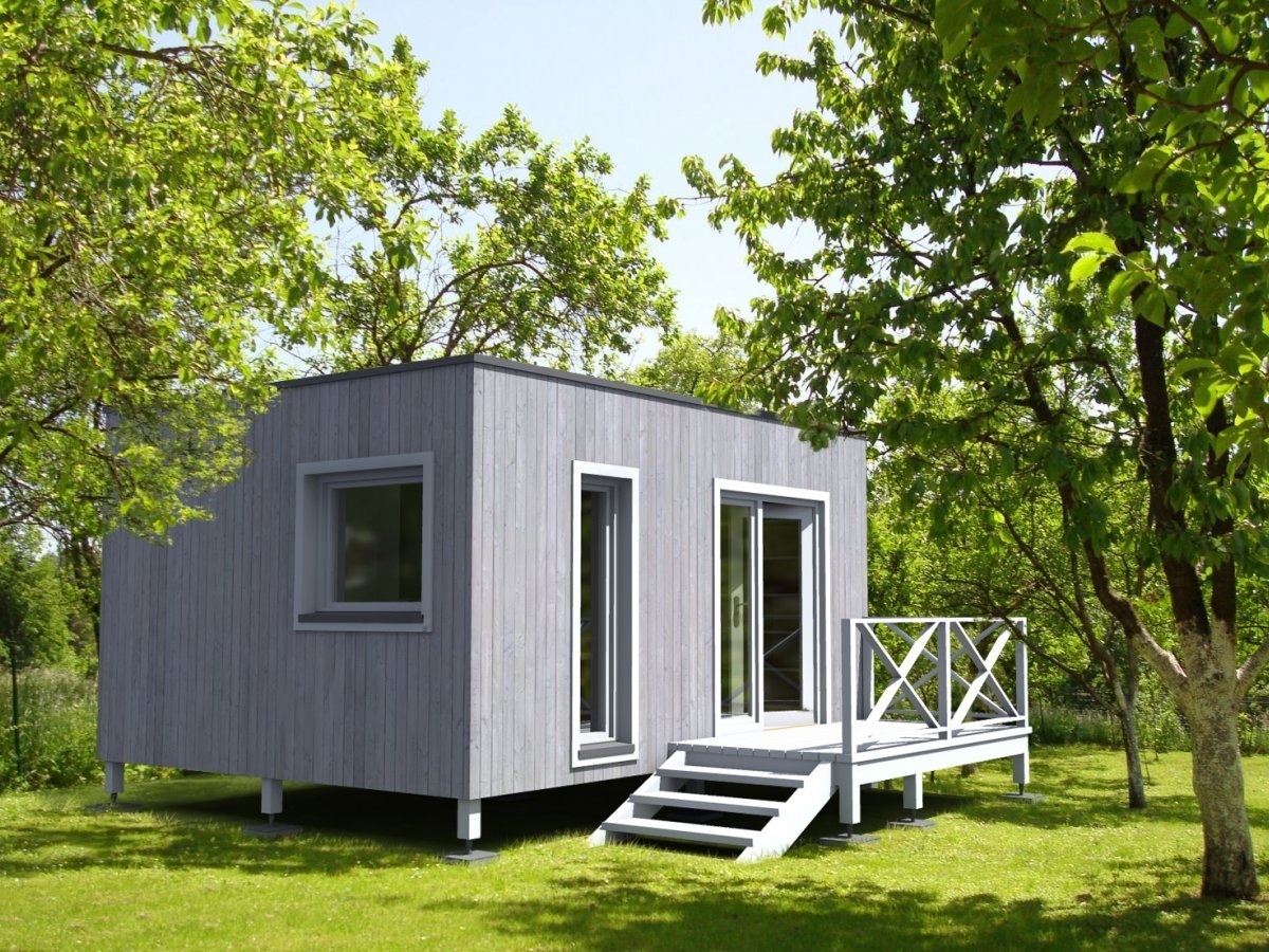 Studio de jardin 20m² avec terrasse bois et baie coulissante